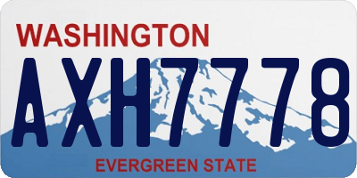WA license plate AXH7778