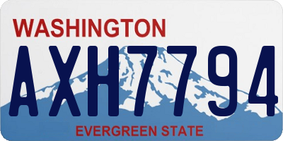 WA license plate AXH7794