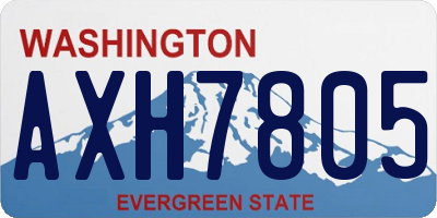 WA license plate AXH7805