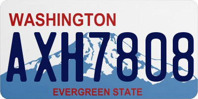 WA license plate AXH7808