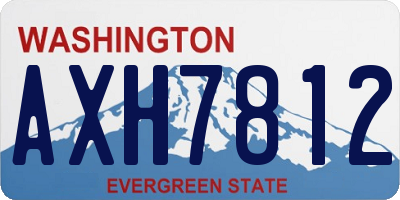 WA license plate AXH7812