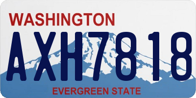 WA license plate AXH7818