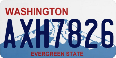 WA license plate AXH7826