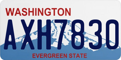 WA license plate AXH7830