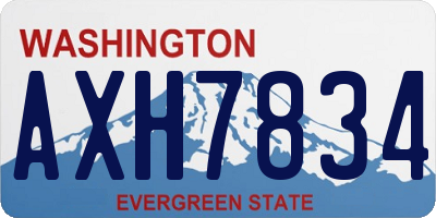 WA license plate AXH7834