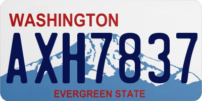 WA license plate AXH7837