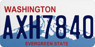 WA license plate AXH7840