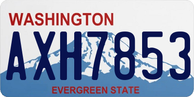 WA license plate AXH7853