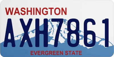 WA license plate AXH7861