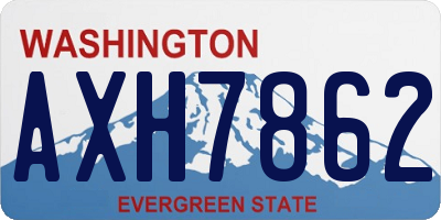 WA license plate AXH7862