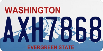 WA license plate AXH7868