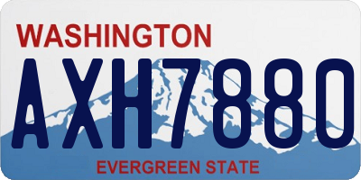 WA license plate AXH7880