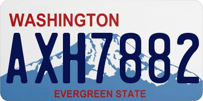 WA license plate AXH7882