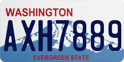WA license plate AXH7889