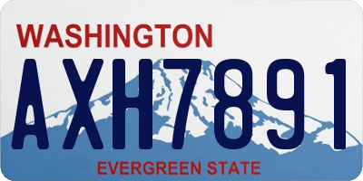 WA license plate AXH7891