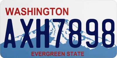 WA license plate AXH7898