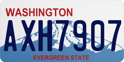 WA license plate AXH7907