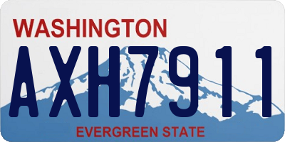 WA license plate AXH7911