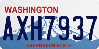 WA license plate AXH7937