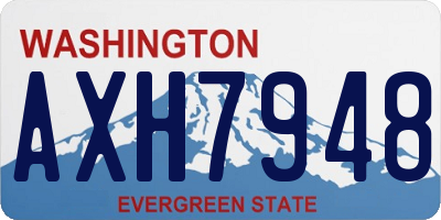 WA license plate AXH7948