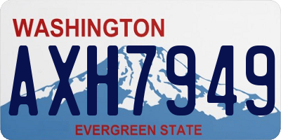 WA license plate AXH7949