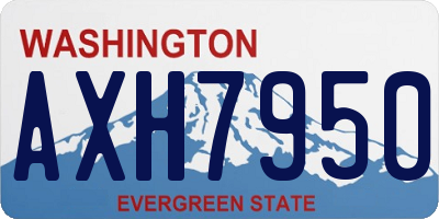 WA license plate AXH7950