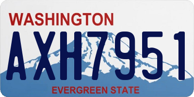 WA license plate AXH7951