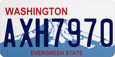 WA license plate AXH7970