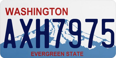 WA license plate AXH7975