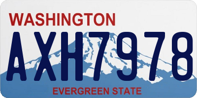 WA license plate AXH7978