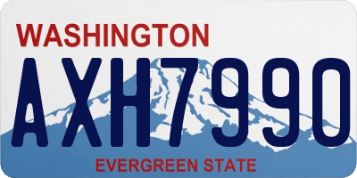 WA license plate AXH7990