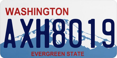 WA license plate AXH8019