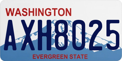 WA license plate AXH8025
