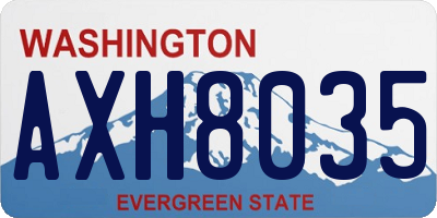 WA license plate AXH8035