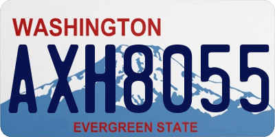 WA license plate AXH8055