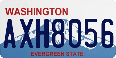WA license plate AXH8056