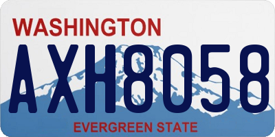 WA license plate AXH8058