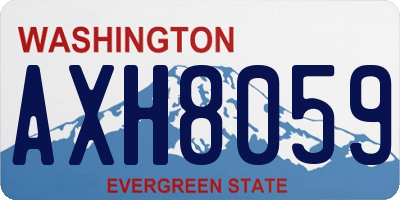 WA license plate AXH8059