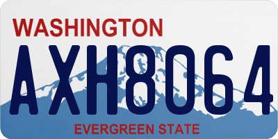 WA license plate AXH8064