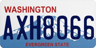 WA license plate AXH8066