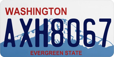 WA license plate AXH8067
