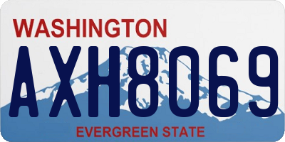 WA license plate AXH8069