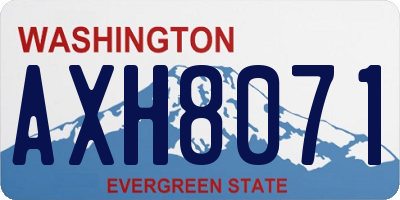 WA license plate AXH8071