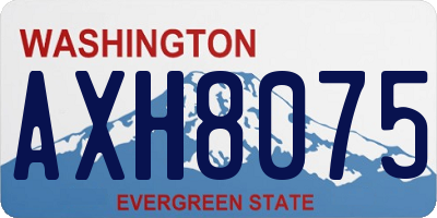 WA license plate AXH8075