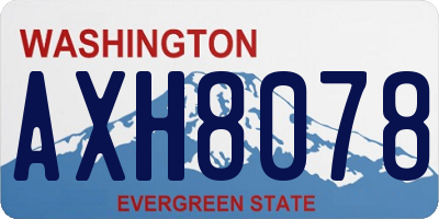 WA license plate AXH8078