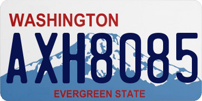 WA license plate AXH8085