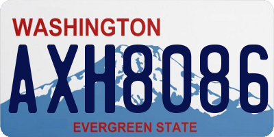 WA license plate AXH8086
