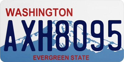WA license plate AXH8095