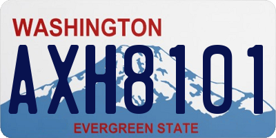 WA license plate AXH8101
