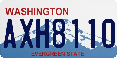 WA license plate AXH8110